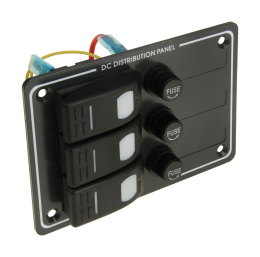 Панель бортового питания 3 переключателя, предохранители (AES121414B)